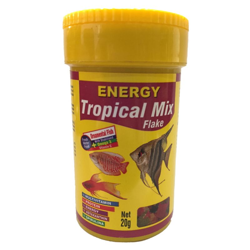 غذای تروپیکال انرژی میکس فلیکس 20 گرم Tropical mix Flake